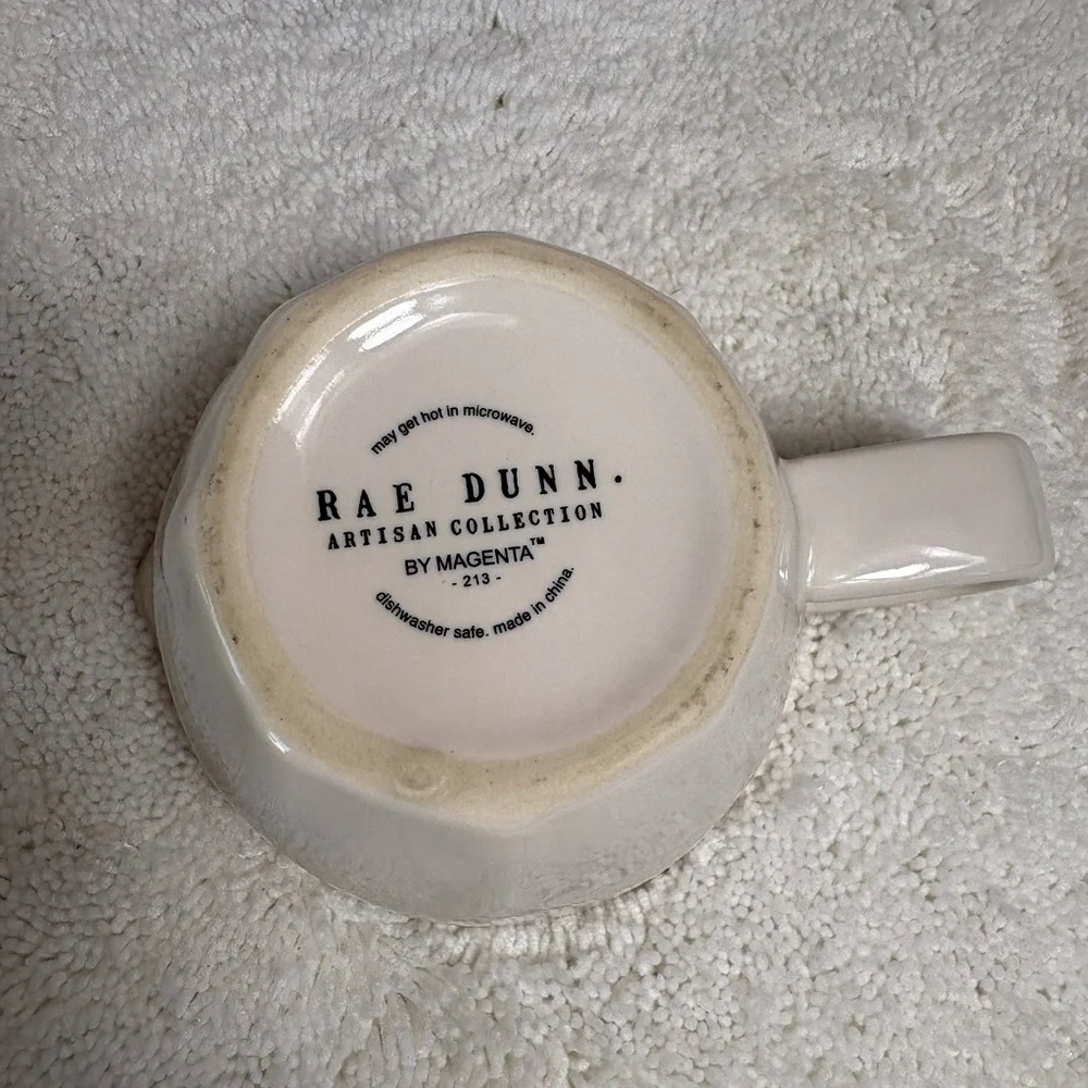 Rae Dunn Artisan Collection Measuring Cups. 4-Piece Set of White Ceramic Cups.
